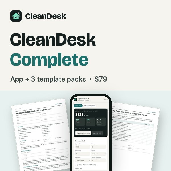 CleanDesk Complete: the app plus three template packs